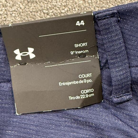 Under Armour Iso-Chill Storm Golf Shorts 44 Navy Blue Water Repellent Stretch‎ - Picture 10 of 14